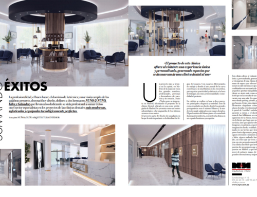 Artículo en la Revista de decoración BE&DECO, sobre la Nueva Clínica Dental Pampols & Brotons de Majadahonda, Madrid.